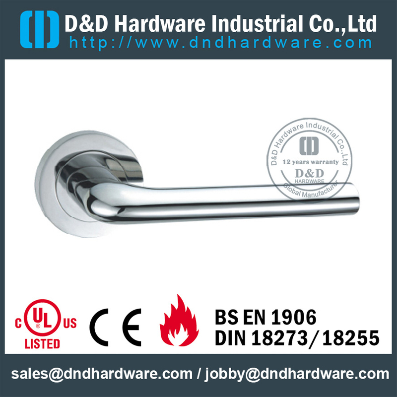 SUS304 new round tubular solid door handle for Commercial Door - DDSH118
