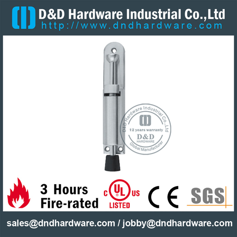 Stainless steel foot operated rubber door stopper for Wood Door-DDDS071