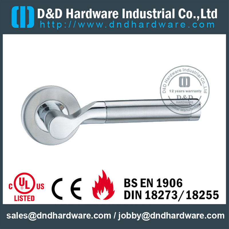 Antirust safety round tubular solid door handle for Entrance Door - DDSH060 