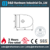 Stainless steel flat cylindrical floor mounted door stopper for Home Door -DDDS051