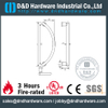 Stainless Steel Polish Pull Handle for Fire Door-DDPH037