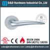 Antirust upright lever solid handle with round rose for Steel Door - DDSH141